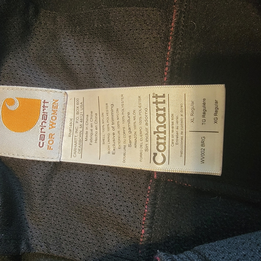Womens XL Carharrtt Vest Burgundy - Picture 5 of 9